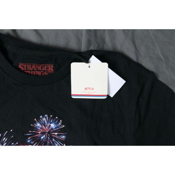 New Stranger Things T Shirt Netflix Womens M Black Multicolor Graphic Print - Picture 4 of 7